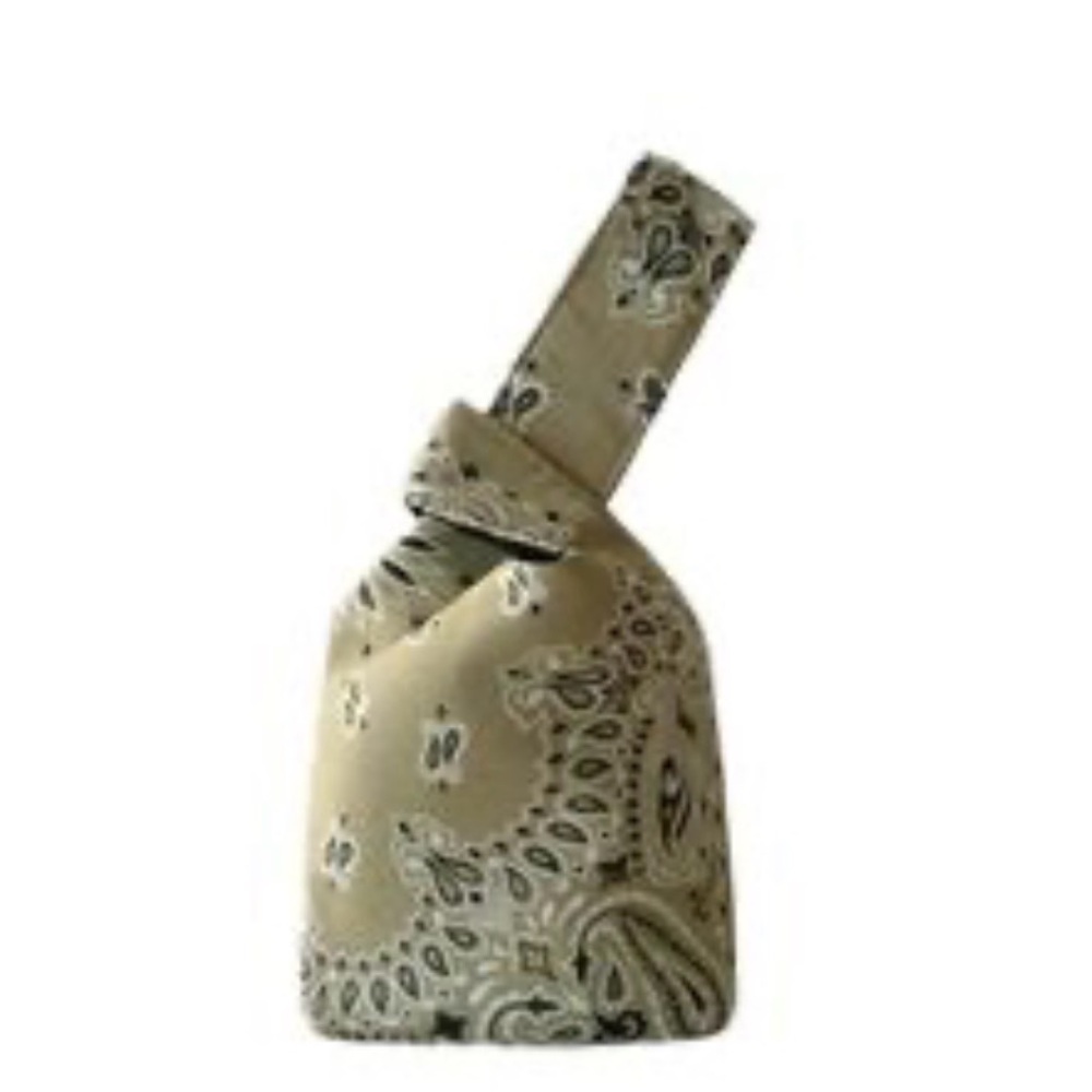 Yaito Paisley Tan One handle knot bag